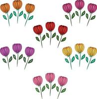Spring Flowers Tulips Natural Seamless Pattern. High   illustration