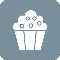 Cupcakes Glyph Round Corner Background Icon vector