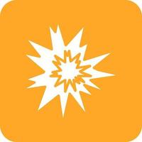Sparkle Glyph Round Corner Background Icon vector