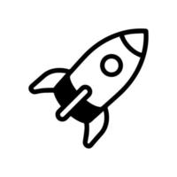 space rocket icon and logo vector