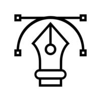 the pencil and path drawing vector