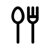 the spoon and fork icon vector