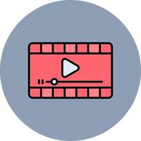 Video Player Creative Icon Design vector