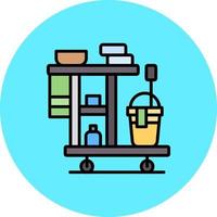 Cleaning Cart Creative Icon Design vector