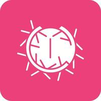 Tumbleweed Glyph Round Corner Background Icon vector