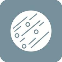 Jupiter Glyph Round Corner Background Icon vector