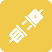 Disconnect Switch Glyph Round Corner Background Icon vector