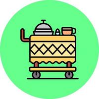 Food Cart Creative Icon Design vector