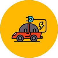 Electric Car Creative Icon Design vector