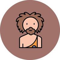 diseño creativo del icono del hombre prehistórico vector