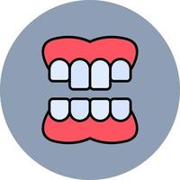 diseño de icono creativo de dentadura postiza vector