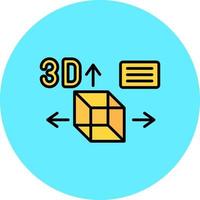 diseño de icono creativo de diseño 3d vector