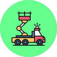 Ladder Truck Creative Icon Design vector