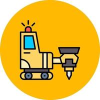 Drilling Machine Creative Icon Design vector