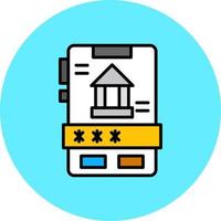 Online Banking Creative Icon Design vector