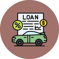 Car Loan Creative Icon Design vector