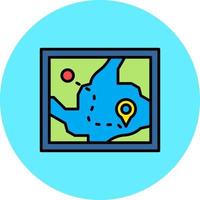 diseño de icono creativo de mapa vector