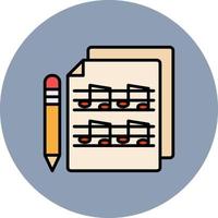 diseño de icono creativo de partitura musical vector