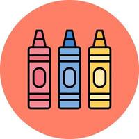 Crayons Creative Icon Design vector