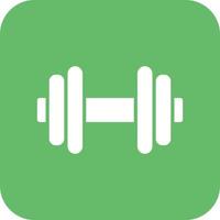 Dumbbells Glyph Round Corner Background Icon vector