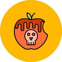 diseño de icono creativo de manzana envenenada vector