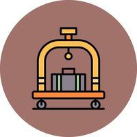 Hotel Trolley Creative Icon Design vector