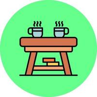 diseño de icono creativo de mesa de café vector