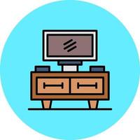 Tv Stand Creative Icon Design vector