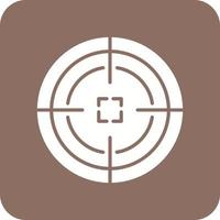 Shoot Target Glyph Round Corner Background Icon vector