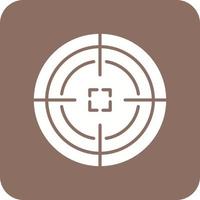 Shoot Target Glyph Round Corner Background Icon vector