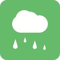 Rainy Clouds Glyph Round Corner Background Icon vector