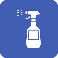 Cleaning Spray Glyph Round Corner Background Icon vector
