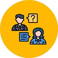 Job Interview Creative Icon Design vector