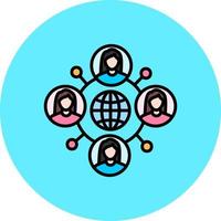 Global Network Creative Icon Design vector