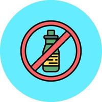 No Alcohol Creative Icon Design vector