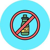 No Alcohol Creative Icon Design vector