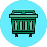 Trash Bin Creative Icon Design vector