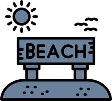 diseño de icono creativo de playa vector