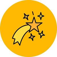 Shooting Star Creative Icon Design vector