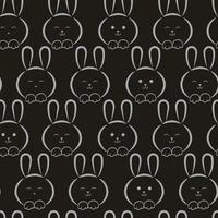 Vector seamless pattern cute bunny rabbit design for scrapbooking background