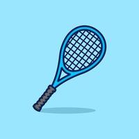 tennis racket illustration in cartoon style on isolated background vector