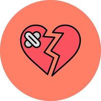 Broken Heart Creative Icon Design vector