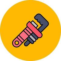 Pipe Wrench Creative Icon Design vector