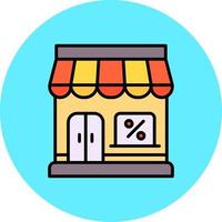 tienda de diseño de iconos creativos vector