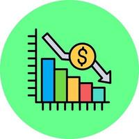 Bar Graph Creative Icon Design vector