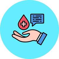 Blood Donation Creative Icon Design vector