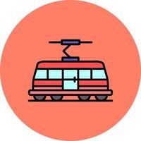 Tram Creative Icon Design vector