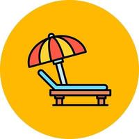 Lounger Creative Icon Design vector