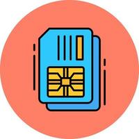 Simcard Creative Icon Design vector