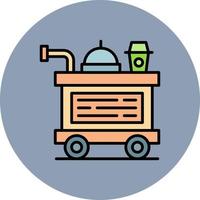 Food Trolley Creative Icon Design vector